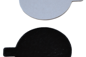 Apvalūs padėkliukai juoda/balta D8 cm, 200 vnt