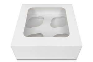 Dėžutė 4-iems keksiukams, H7,5 cm