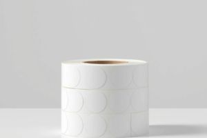 Balti lipdukai D30 mm, 500 vnt