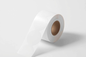 Skaidrūs lipdukai D20 mm, 500 vnt