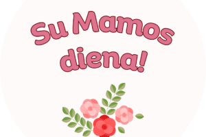 Mamos dienos lipdukai D42 mm, 50 vnt