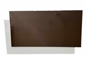 3mm thick cake board 48×25 cm, brown/white